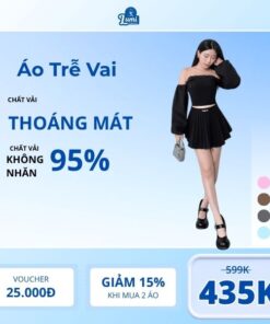 Áo trễ vai kiểu trơn-Sang Trọng Quyến Rũ  Dễ Phối Đồ-LM-TV-003