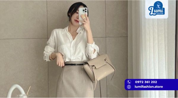 áo sơ mi nữ vải lụa