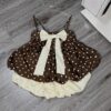 Hot Set Nơ To Tùng Bí Bồng Bềnh 2S Chấm Bi Hot Trả Khách Sll