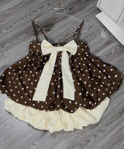 Hot Set Nơ To Tùng Bí Bồng Bềnh 2S Chấm Bi Hot Trả Khách Sll