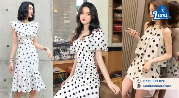 váy chấm bi hot