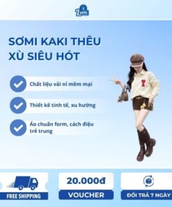 Áo Sơ Mi KAKI thêu xù siêu Hót 2026