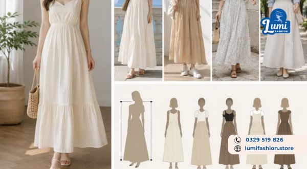 Bí quyết lựa chọn váy Maxi phù hợp với từng vóc dáng