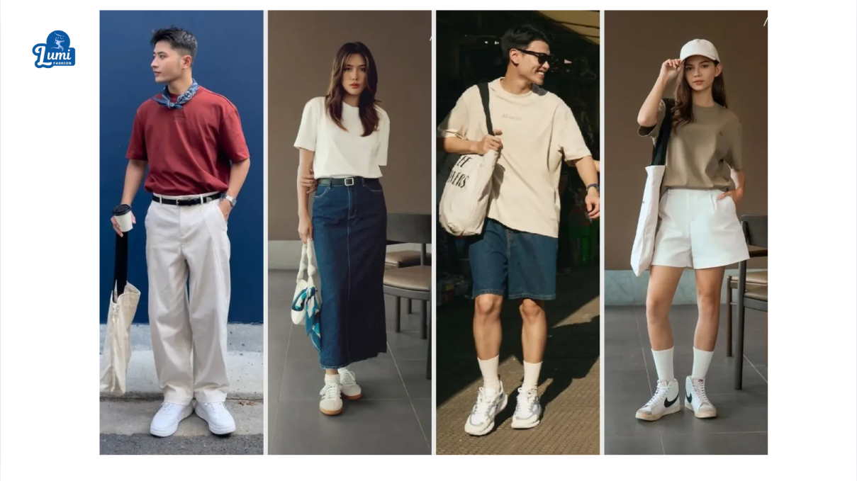 Áo Thun Trơn Lumi Basic phong cách tối giản hiện đại