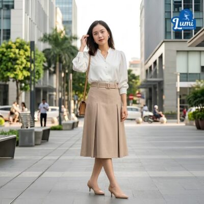 Các kiểu chân váy nữ chữ A giúp tôn dáng hiệu quả
