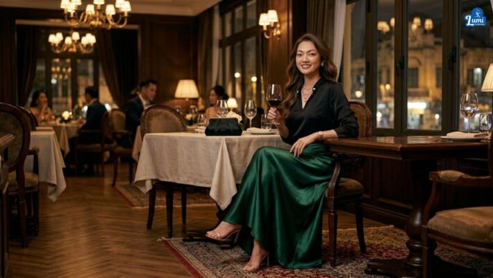 Chân váy satin sang trọng hot trend 2026