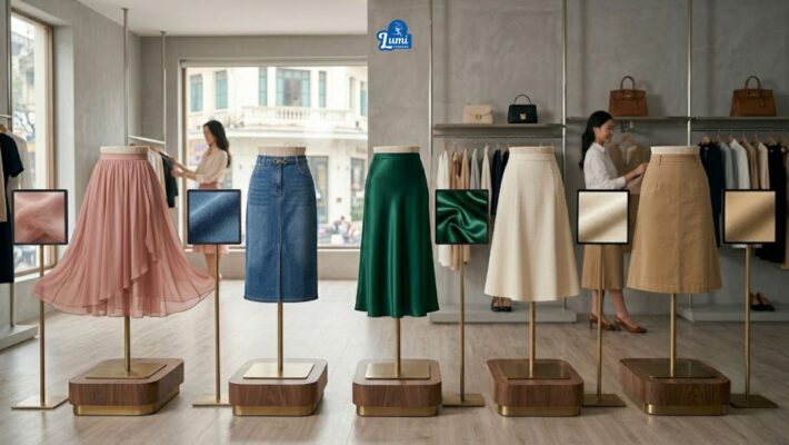 Các chất vải may chân váy đẹp được ưa chuộng nhất