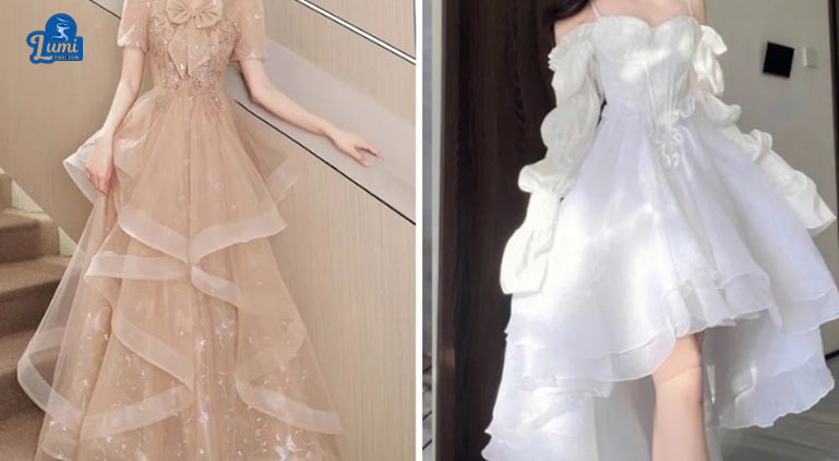đầm dài đáng yêu phong cách nữ tính